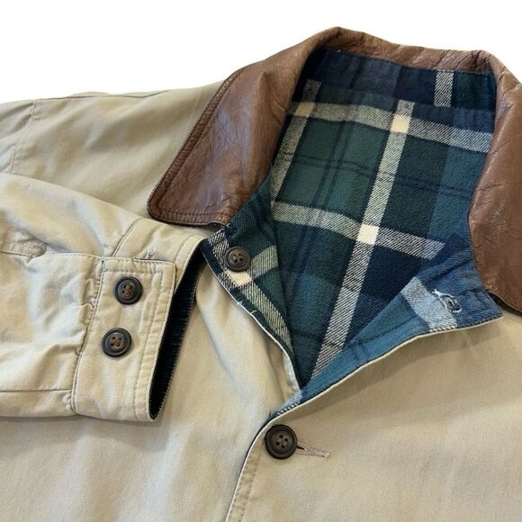 Geoffrey Beene Vintage Reversable Chore Utility Barn Corduroy Flannel Jacket L - Picture 15 of 15